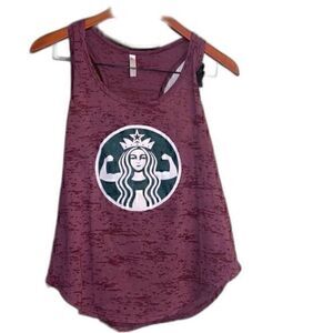 Coffee Inspired flex racerback tank top size large